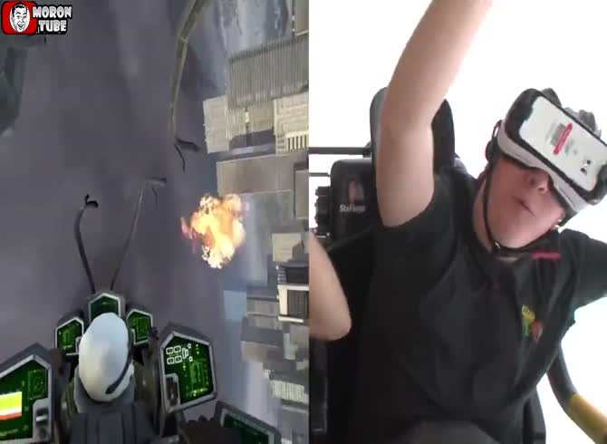 Video :Wearing virtual reality headsets while riding a roller coaster gives these young folks a new experience